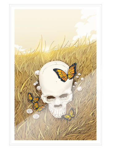 Skull with Butterflies